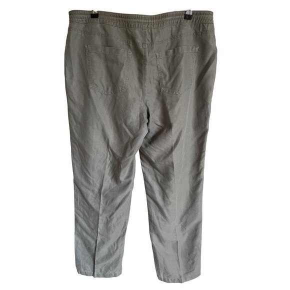 Talbots Signature Size 12 Light Green Cotton Blend Classic Straight Leg Ankle Le - Picture 2 of 9